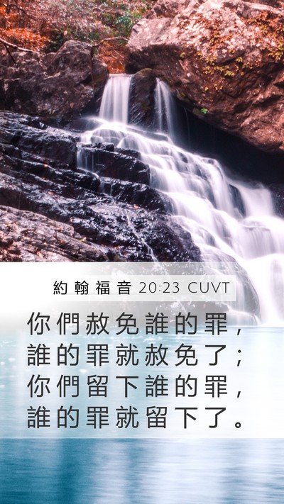 約 翰 福 音 20:23 CUVT Bible Verse Image