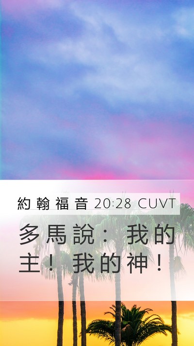 約 翰 福 音 20:28 CUVT Bible Verse Image
