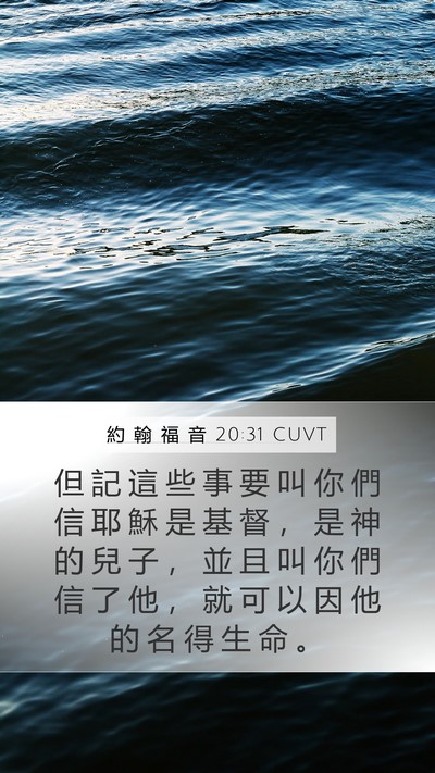 約 翰 福 音 20:31 CUVT Bible Verse Image