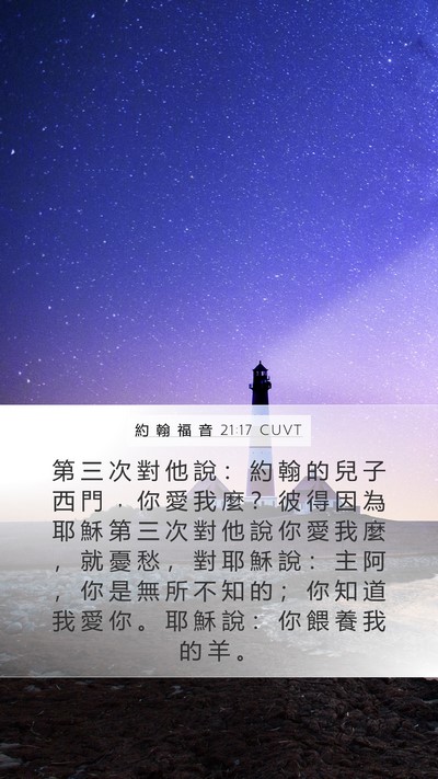 約 翰 福 音 21:17 CUVT Bible Verse Image