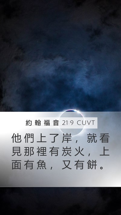約 翰 福 音 21:9 CUVT Bible Verse Image