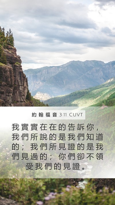 約 翰 福 音 3:11 CUVT Bible Verse Image