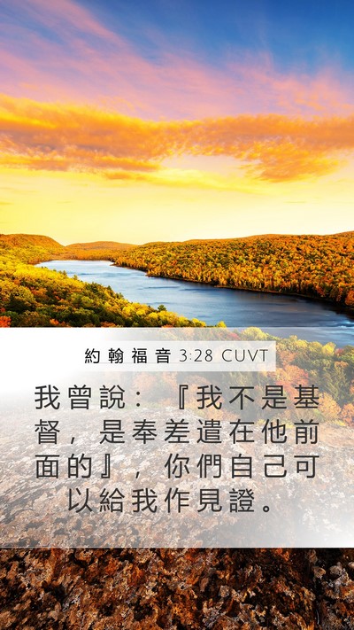 約 翰 福 音 3:28 CUVT Bible Verse Image