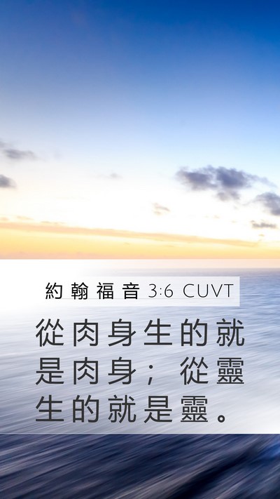 約 翰 福 音 3:6 CUVT Bible Verse Image
