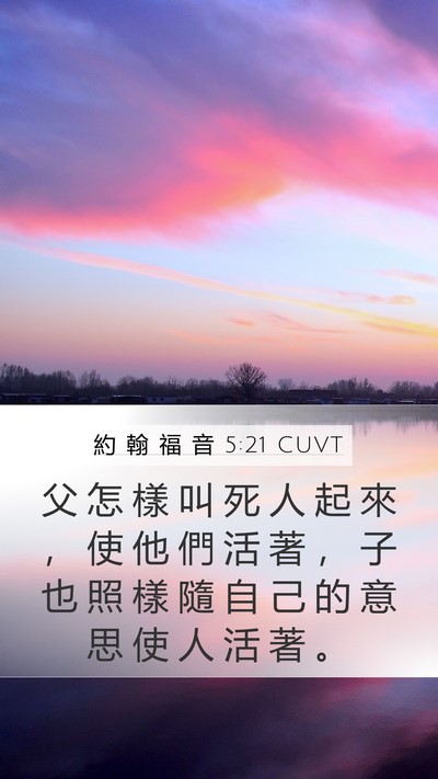 約 翰 福 音 5:21 CUVT Bible Verse Image