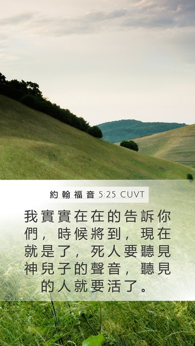 約 翰 福 音 5:25 CUVT Bible Verse Image