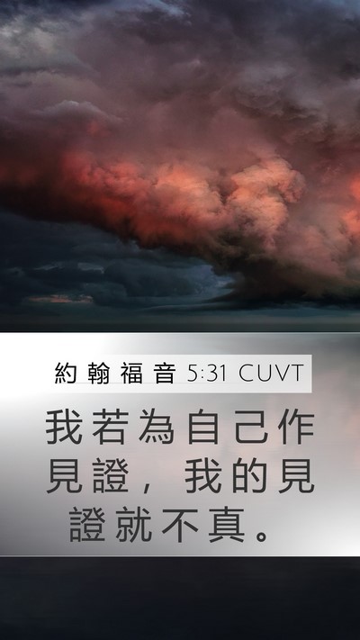 約 翰 福 音 5:31 CUVT Bible Verse Image