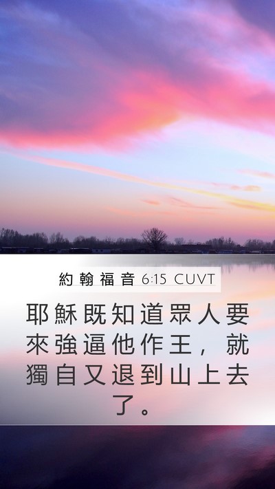 約 翰 福 音 6:15 CUVT Bible Verse Image