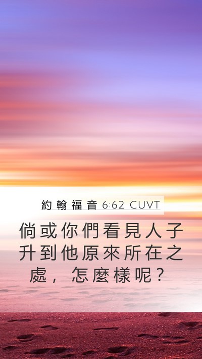 約 翰 福 音 6:62 CUVT Bible Verse Image