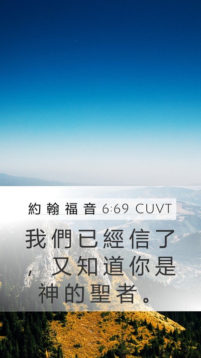 約 翰 福 音 6:69 CUVT Bible Verse Image