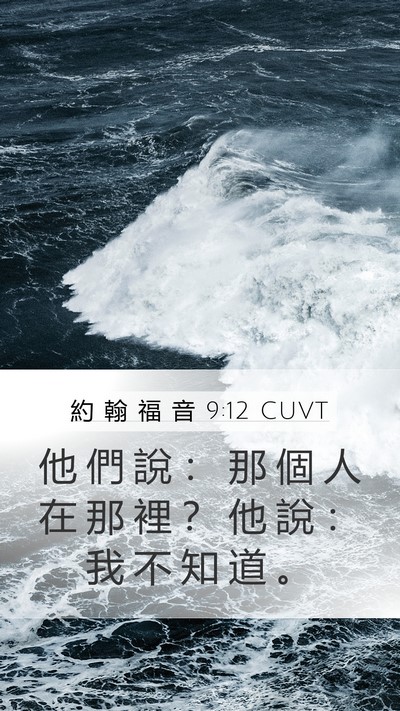 約 翰 福 音 9:12 CUVT Mobile Phone Wallpaper - 他 們 說 ： 那 個 人 在 那 裡 ？ 他 - Mobile Bible Verse Wallpaper