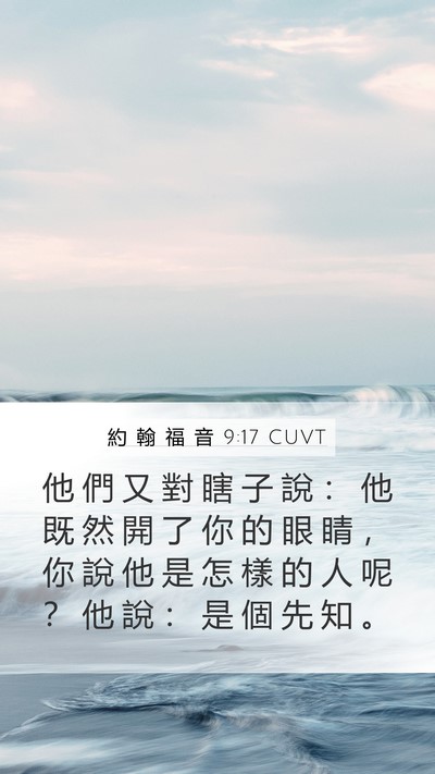 約 翰 福 音 9:17 CUVT Bible Verse Image