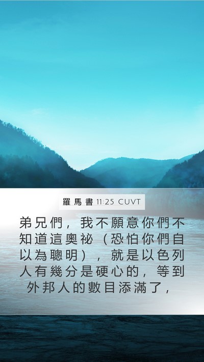 羅 馬 書 11:25 CUVT Bible Verse Image