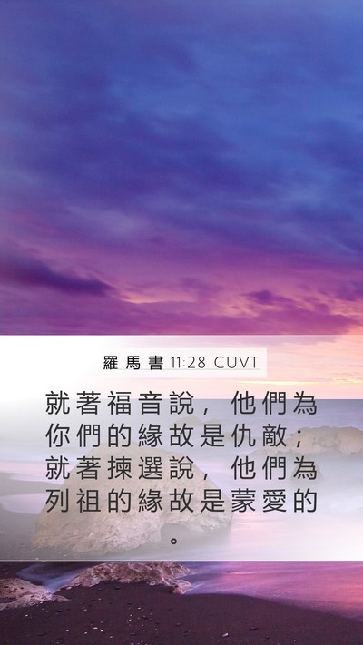 羅 馬 書 11:28 CUVT Bible Verse Image