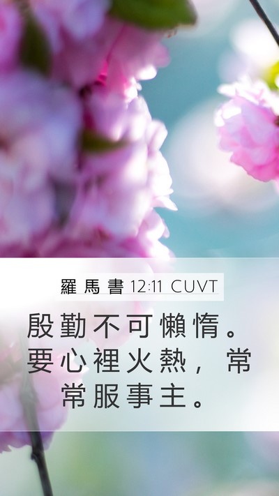 羅 馬 書 12:11 CUVT Bible Verse Image