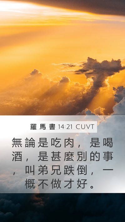 羅 馬 書 14:21 CUVT Bible Verse Image