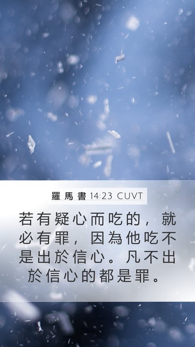 羅 馬 書 14:23 CUVT Bible Verse Image