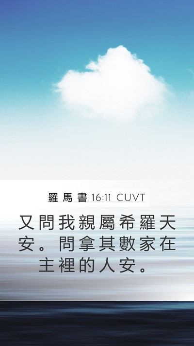 羅 馬 書 16:11 CUVT Bible Verse Image