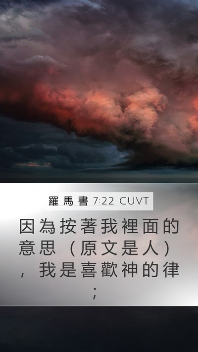 羅 馬 書 7:22 CUVT Bible Verse Image