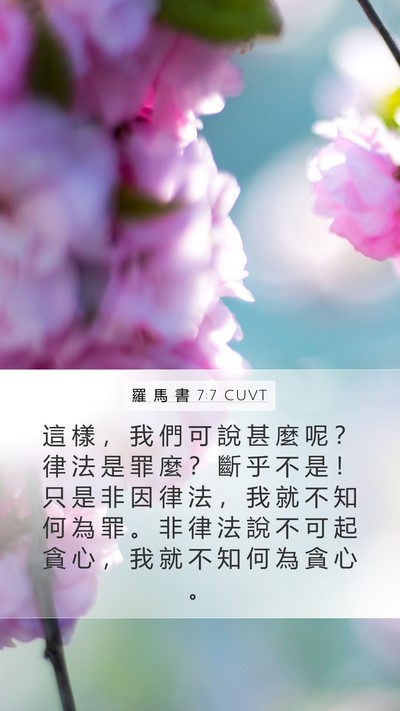 羅 馬 書 7:7 CUVT Bible Verse Image