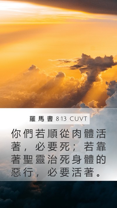 羅 馬 書 8:13 CUVT Bible Verse Image