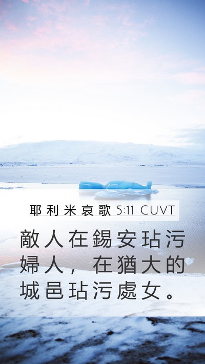 耶 利 米 哀 歌 5:11 CUVT Bible Verse Image