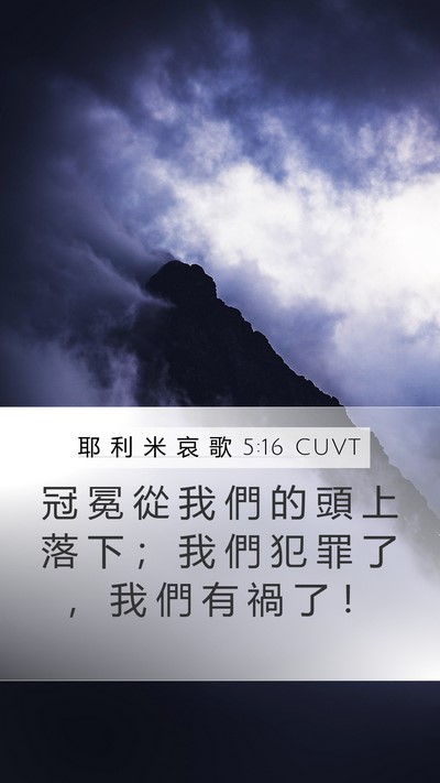 耶 利 米 哀 歌 5:16 CUVT Bible Verse Image
