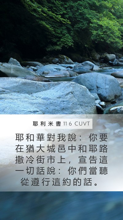 耶 利 米 書 11:6 CUVT Bible Verse Image