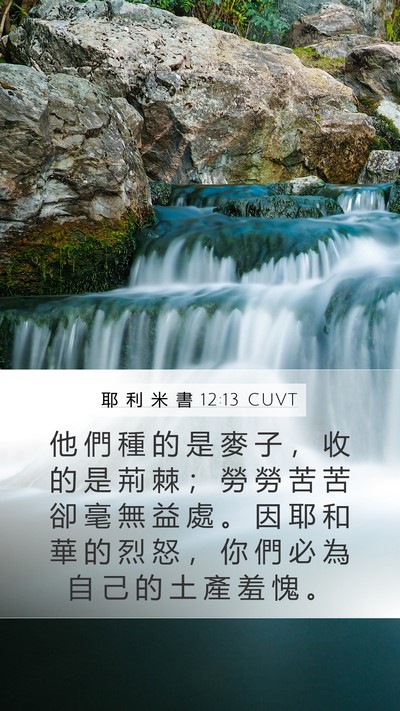 耶 利 米 書 12:13 CUVT Bible Verse Image