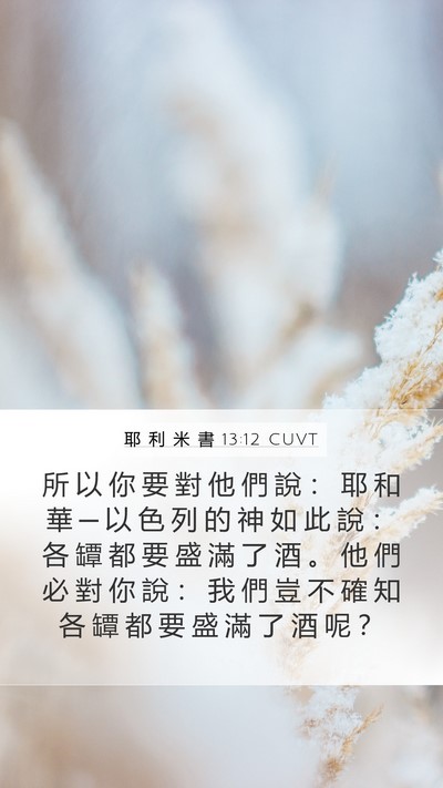 耶 利 米 書 13:12 CUVT Bible Verse Image