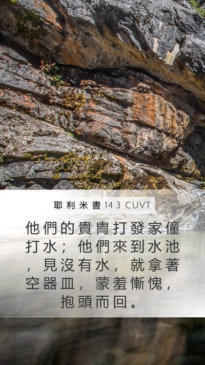 耶 利 米 書 14:3 CUVT Bible Verse Image