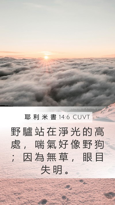 耶 利 米 書 14:6 CUVT Bible Verse Image