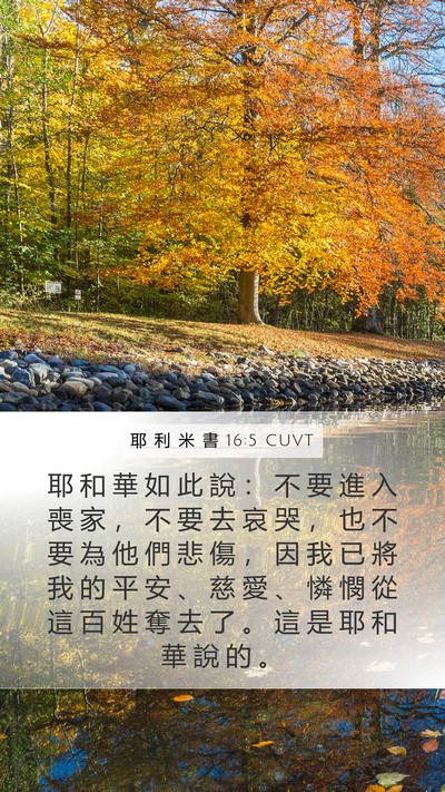 耶 利 米 書 16:5 CUVT Bible Verse Image