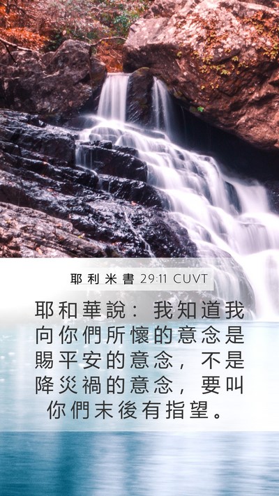 耶 利 米 書 29:11 CUVT Bible Verse Image