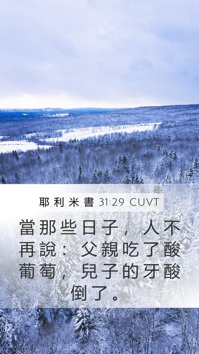 耶 利 米 書 31:29 CUVT Bible Verse Image