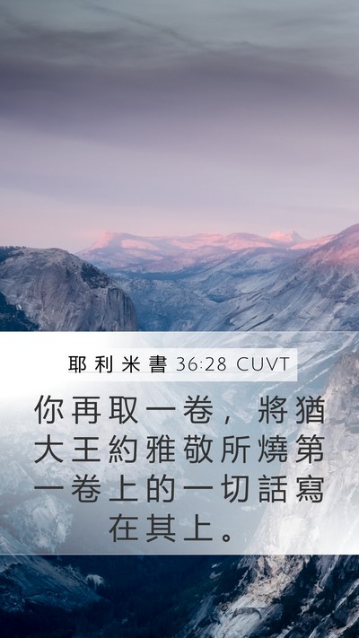 耶 利 米 書 36:28 CUVT Bible Verse Image