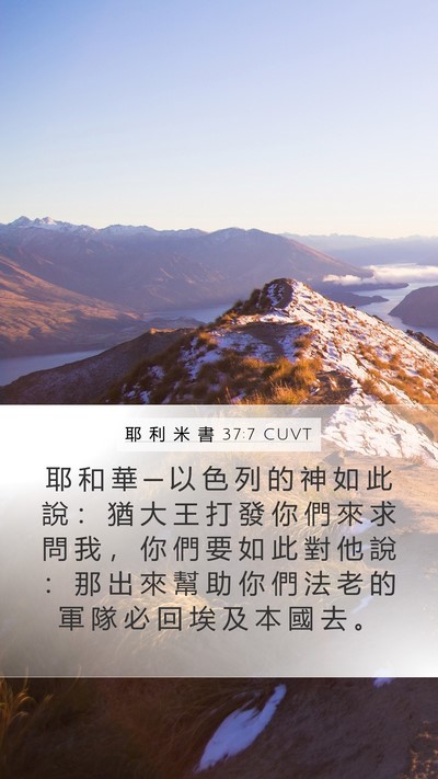 耶 利 米 書 37:7 CUVT Bible Verse Image