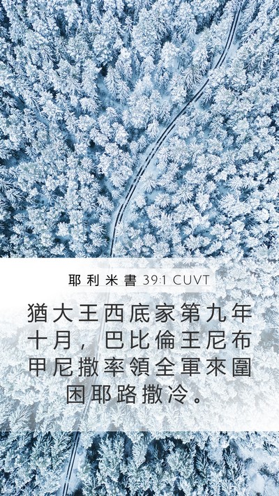 耶 利 米 書 39:1 CUVT Bible Verse Image
