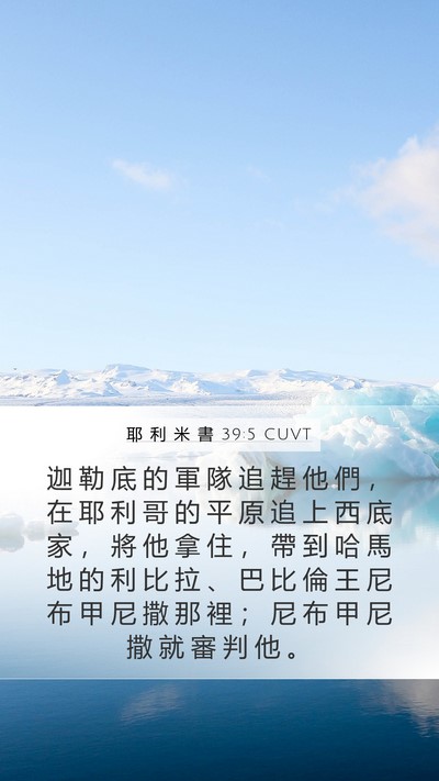 耶 利 米 書 39:5 CUVT Bible Verse Image