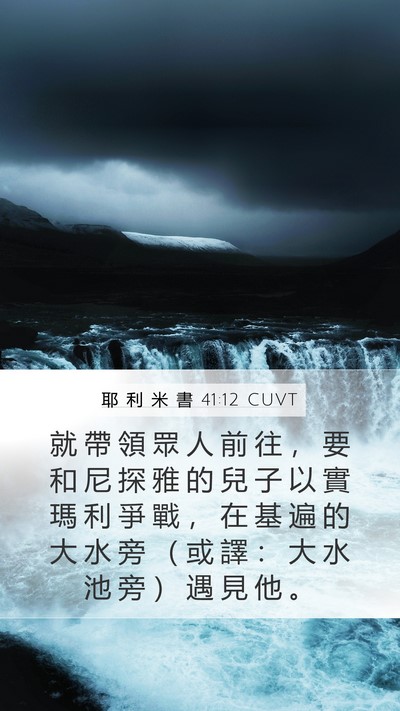 耶 利 米 書 41:12 CUVT Bible Verse Image