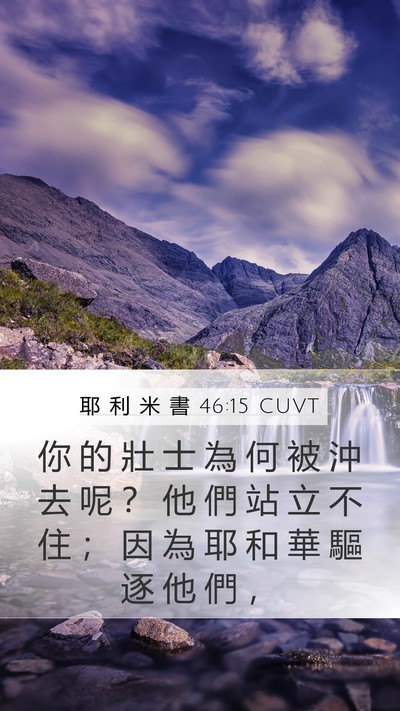耶 利 米 書 46:15 CUVT Bible Verse Image