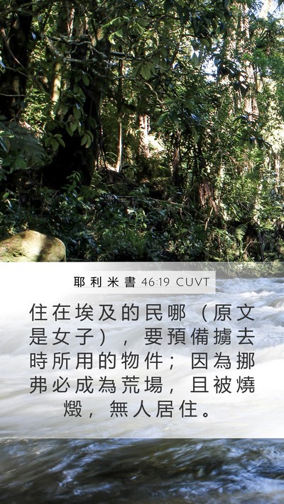 耶 利 米 書 46:19 CUVT Bible Verse Image