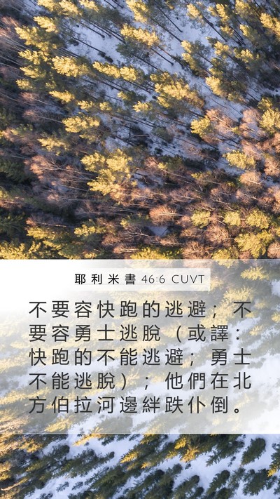 耶 利 米 書 46:6 CUVT Bible Verse Image
