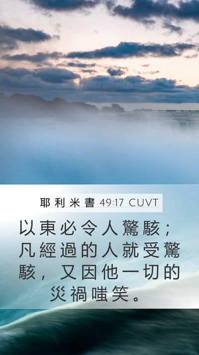 耶 利 米 書 49:17 CUVT Bible Verse Image