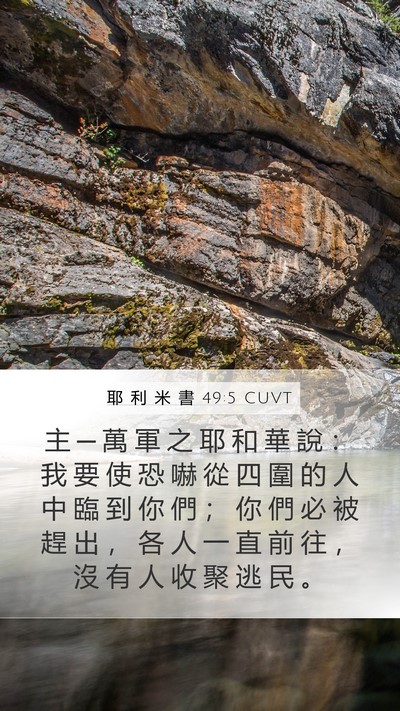 耶 利 米 書 49:5 CUVT Bible Verse Image