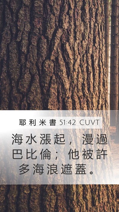 耶 利 米 書 51:42 CUVT Bible Verse Image