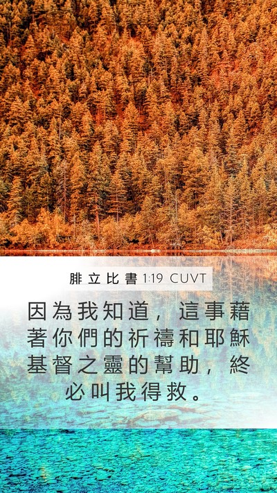 腓 立 比 書 1:19 CUVT Bible Verse Image