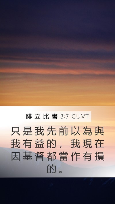 腓 立 比 書 3:7 CUVT Bible Verse Image