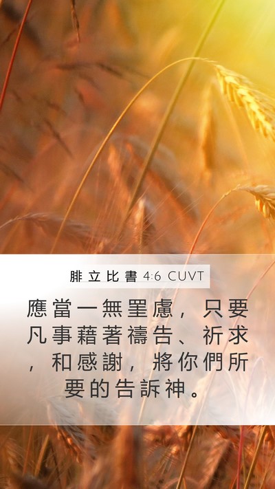 腓 立 比 書 4:6 CUVT Bible Verse Image