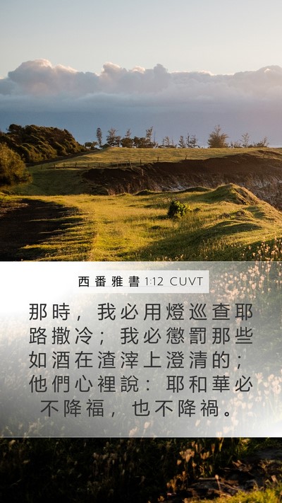 西 番 雅 書 1:12 CUVT Bible Verse Image
